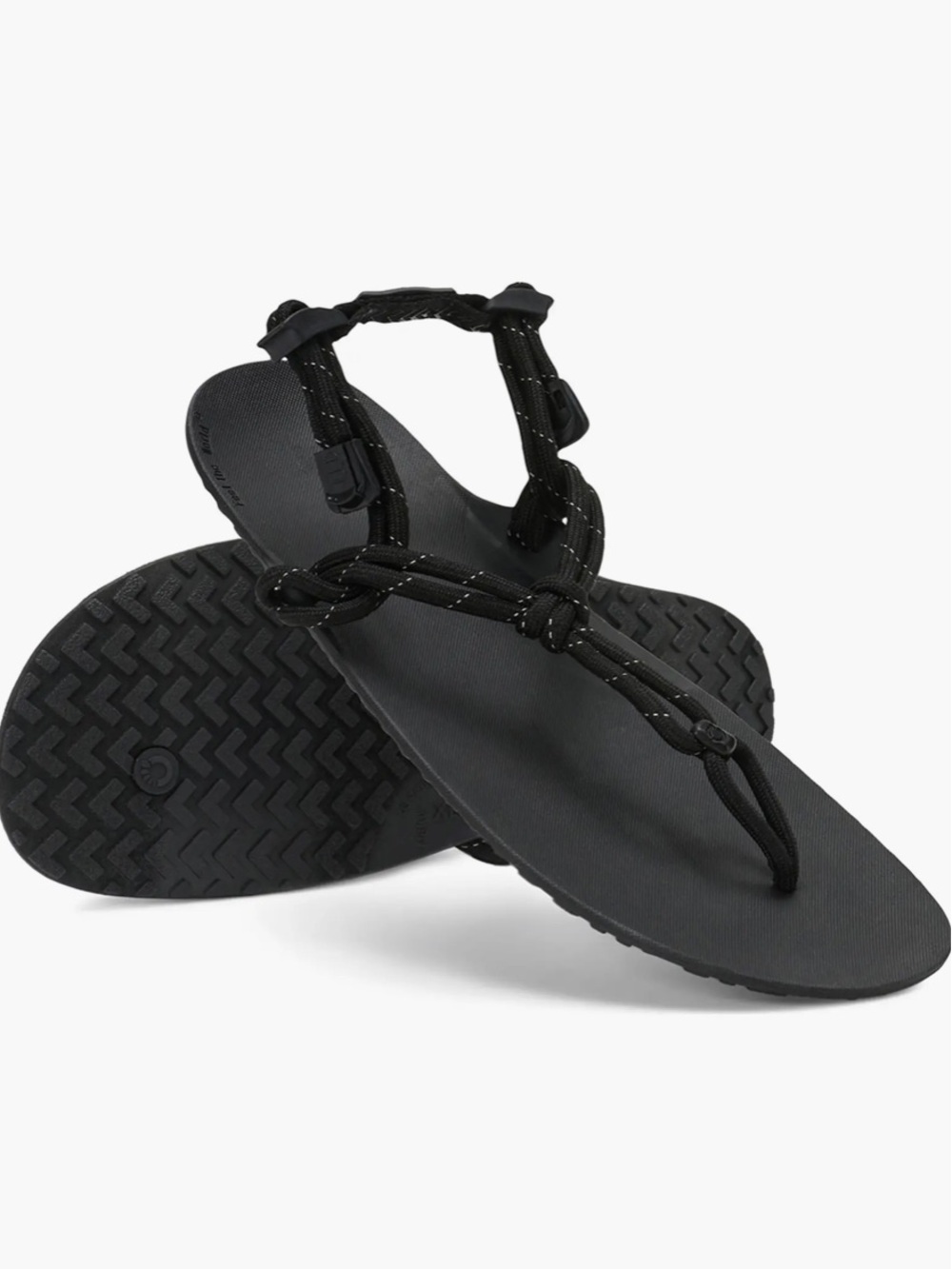 Xero Shoes Genesis Rope Style Barefoot Comfy Black Sandals Casual Summer Thongs